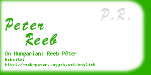 peter reeb business card